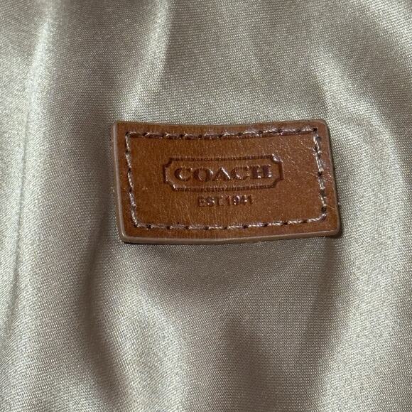 Vintage Coach Signature Jacquard Bucket Hat M/L Tan Brown Mini Print - Picture 5 of 7